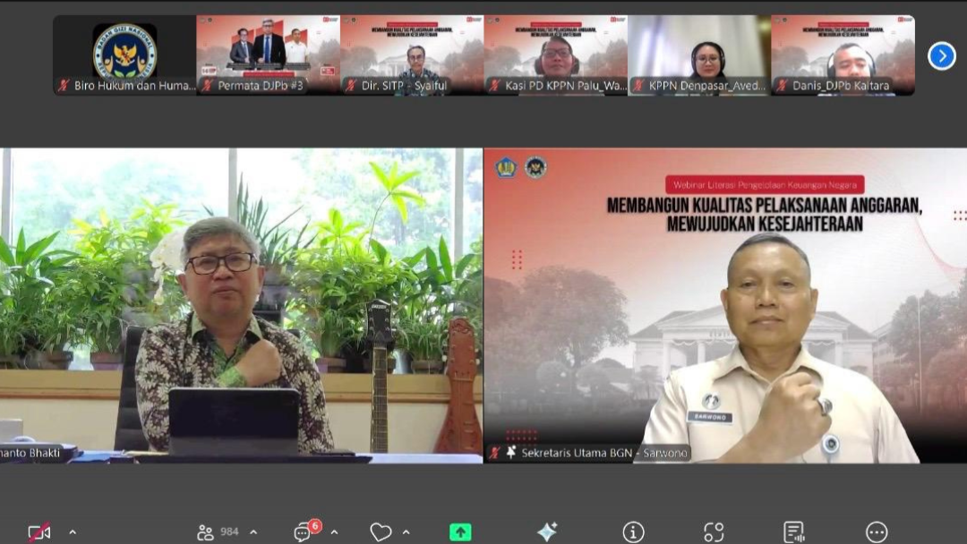 Tingkatkan Kualitas Anggaran, BGN Mukomuko dan Kemenkeu Selenggarakan Webinar Literasi Keuangan